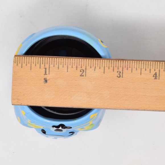 Sugar Skull Planter Dia De Los Muertos Succulent Pot Small Blue Insert Halloween - Picture 4 of 10